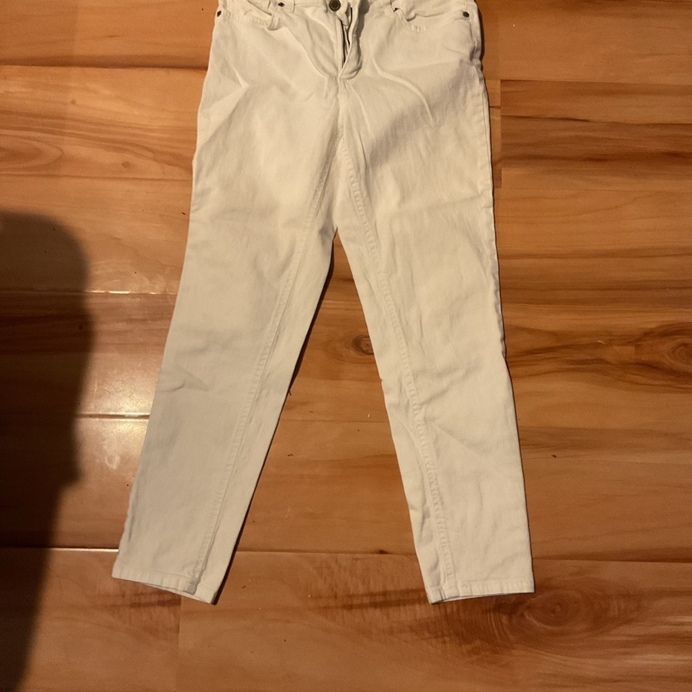 Jones New York Women's White Skinny Jeans